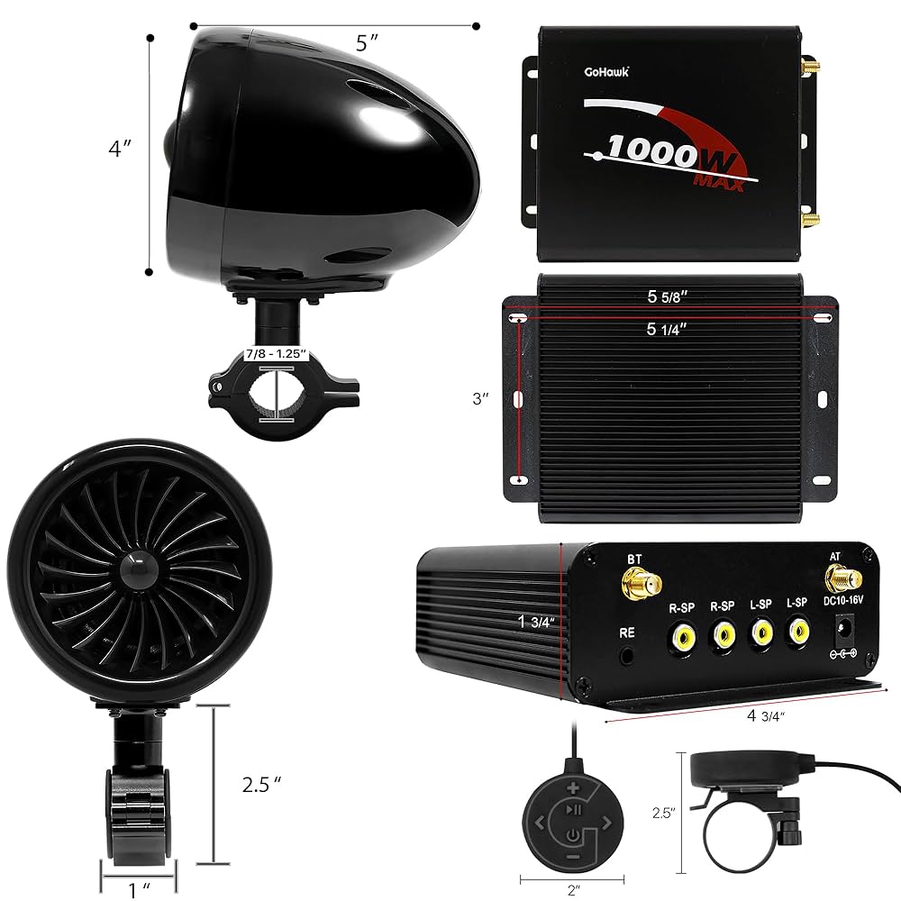 5 1/4 Waterproof Motorcycle Speakers