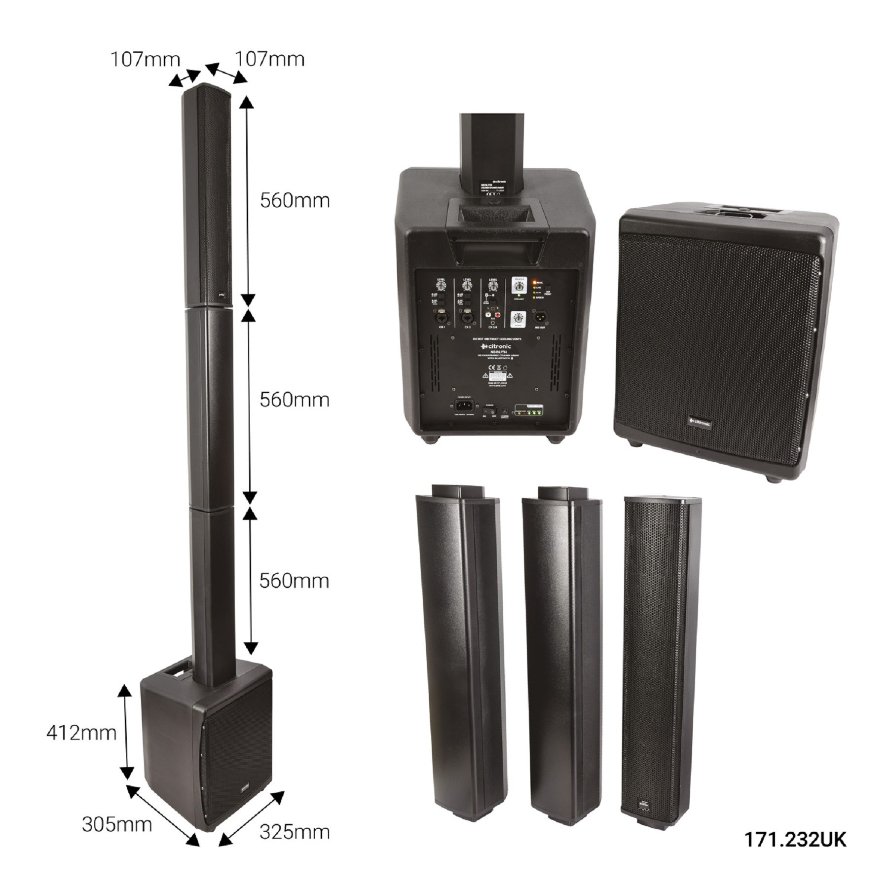 Column dj speakers